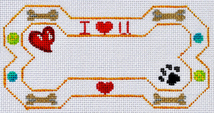 Dog Bone - I Love You Bone Ornament