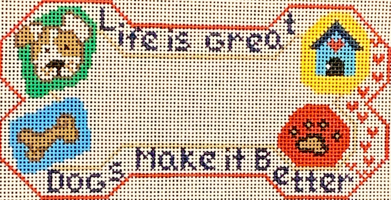 Dog Bone - Life is Good Bone Ornament