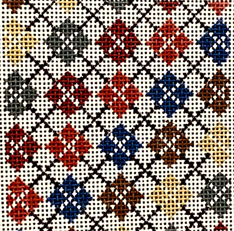 Argyle - Gold and Burgundy