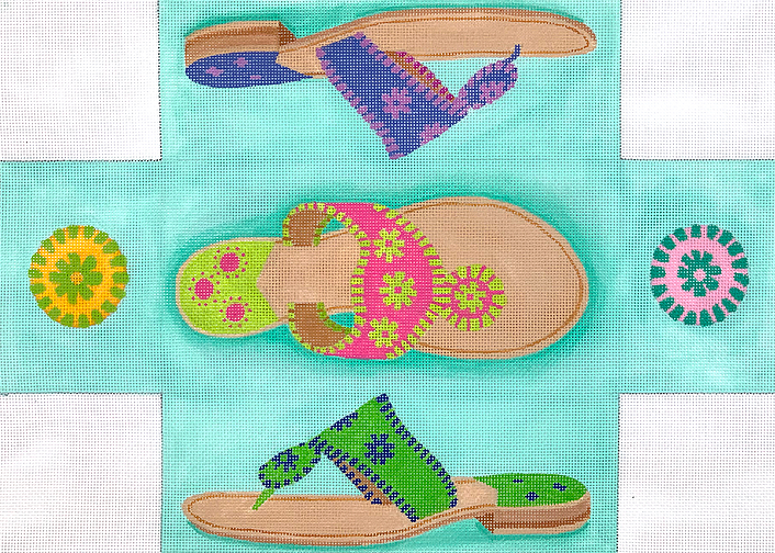 Brick – Jack Rogers Sandals – bright multi colors on Caribbean
