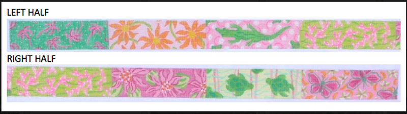 Belt – Lilly-inspired Patchwork – pinks & greens w/ tangerine & yellow