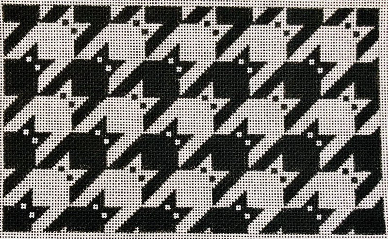 Houndstooth Kitty - black & white