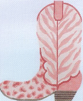 Cowgirl Boot – Coral Cheetah & Zebra (pointing left)