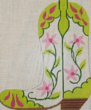 Cowgirl Boot – Pink & Green Floral (pointing left)