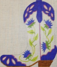 Cowgirl Boot – Bachelor’s Buttons (pointing left)