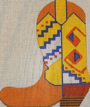 Cowgirl Boot – Dhurrie Southwestern (pointing left)