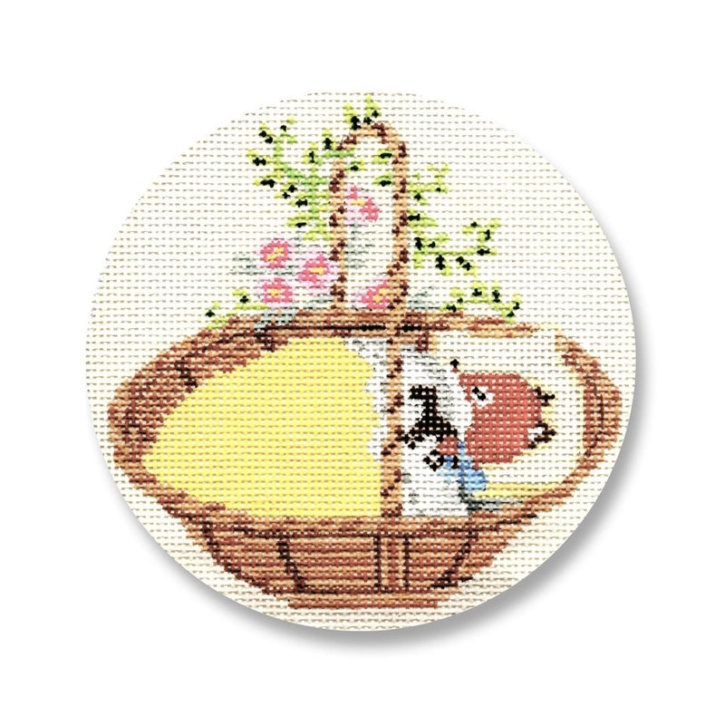 CBK Needlepoint Baby Fox In Bassinet Canvas