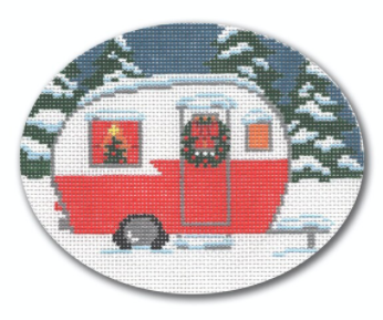 CBK Needlepoint Camper w/ Wreath Canvas