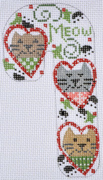 Cat Heart Candy Cane