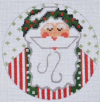 Santa with Wreath Ornament