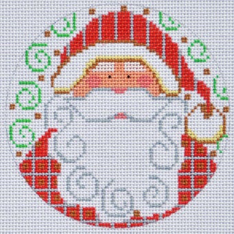 Santa with Checkers Ornament