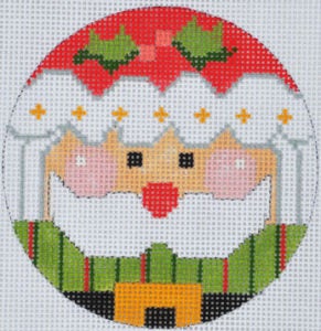 Holly Santa Ornament