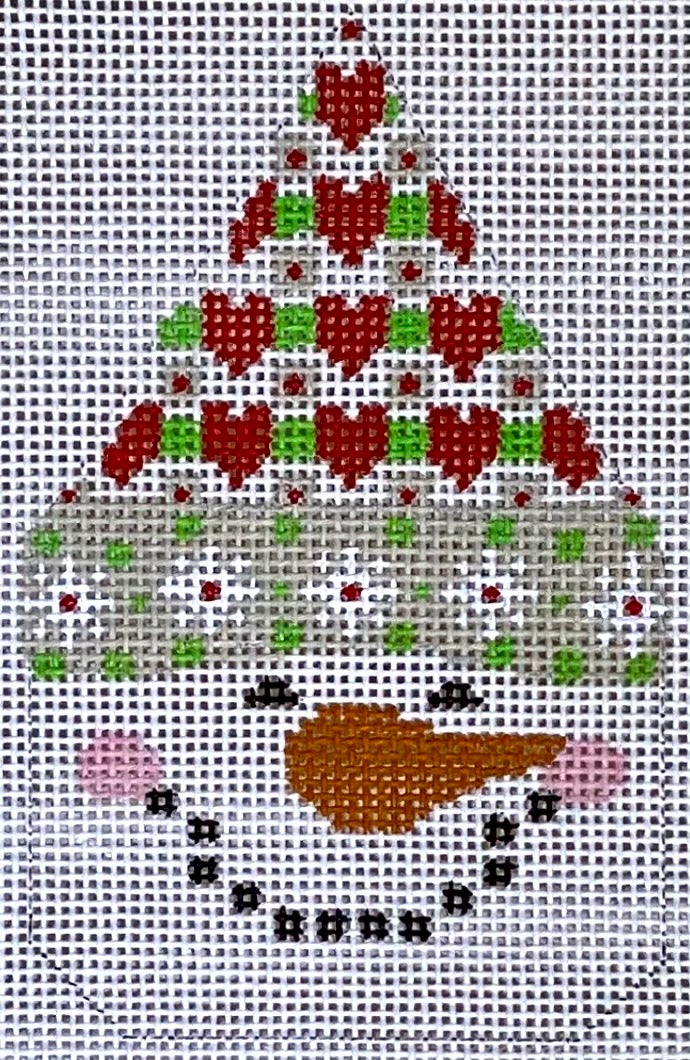 Snowman Face - Heart Hat