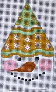 Snowman Face - Peach/Green Hat