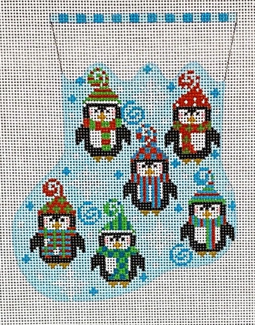Six Penguins Mini Stocking