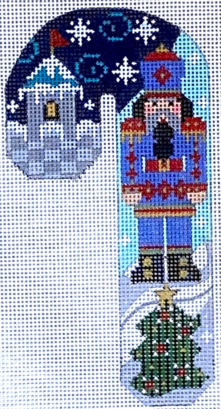 Blue and Red Nutcracker Candy Cane