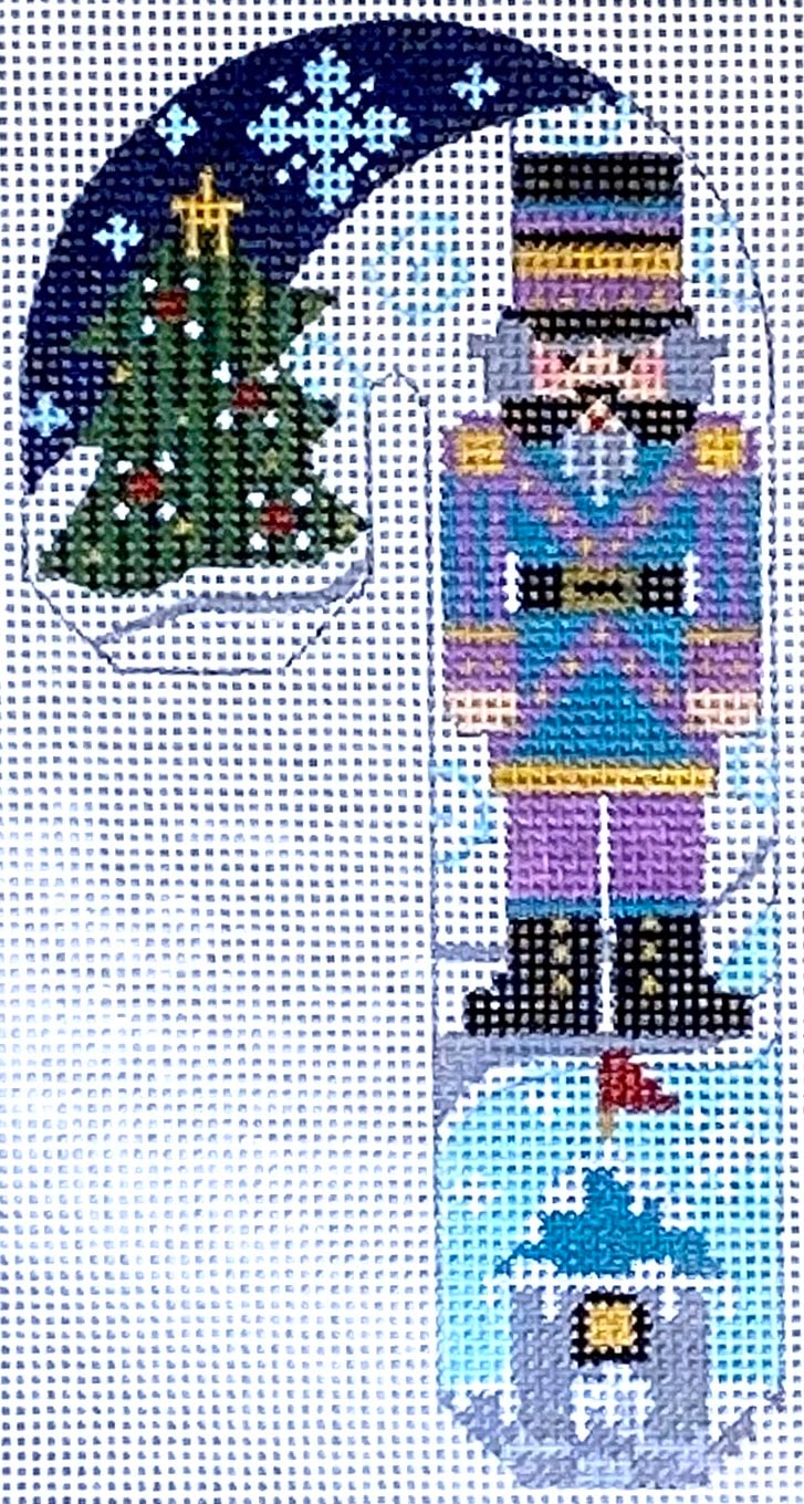 Teal and Purple Nutcracker Candy Cane