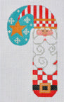 Santa with Star Candy Cane