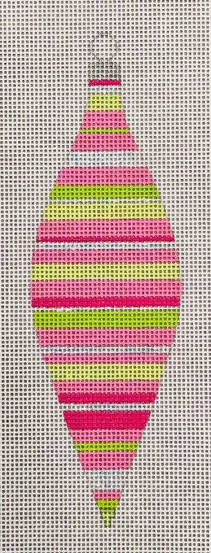 Colors of Christmas "Preppy" Teardrop Orn.