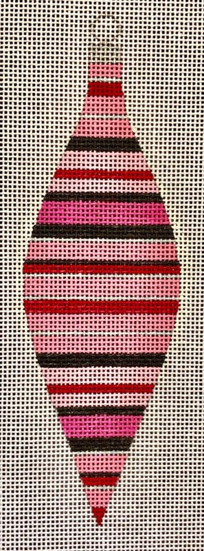 Colors of Christmas Orn. - "Parisian" Teardrop