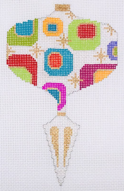 MCM Ornament - Multi Color Dotted Spike Drop