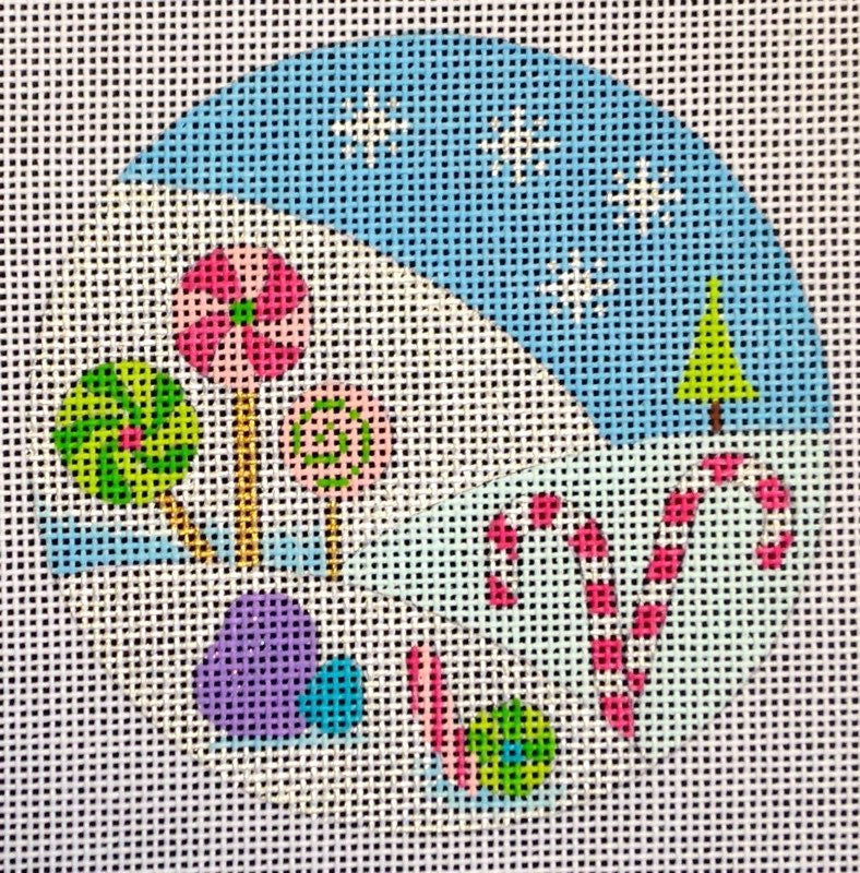 Kringle 4" Round Orn. - Candy