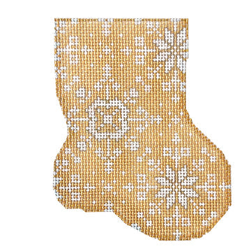 Gold Snowflake Mini Sock