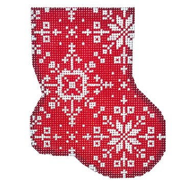 Red Snowflake Mini Sock