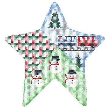 Train Snowman Star