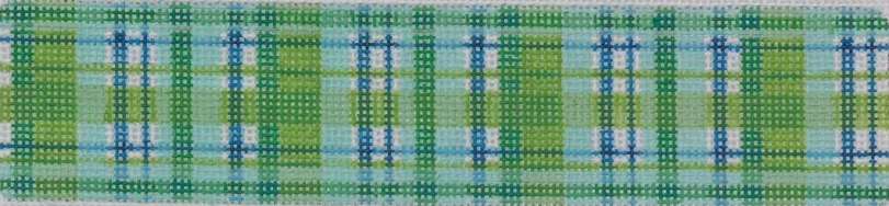Cuff/Bookmark – Madras Single Pattern – cobalt blue, turquoise, greens & white