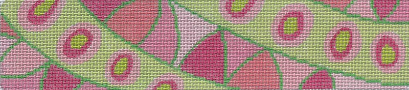 Cuff/Bookmark – Pucci-inspired Waves & Dots – pinks, coral & greens