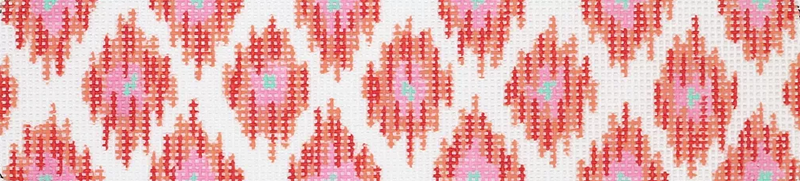 Cuff/Bookmark – Ikat Pattern – peach, pinks & turquoise