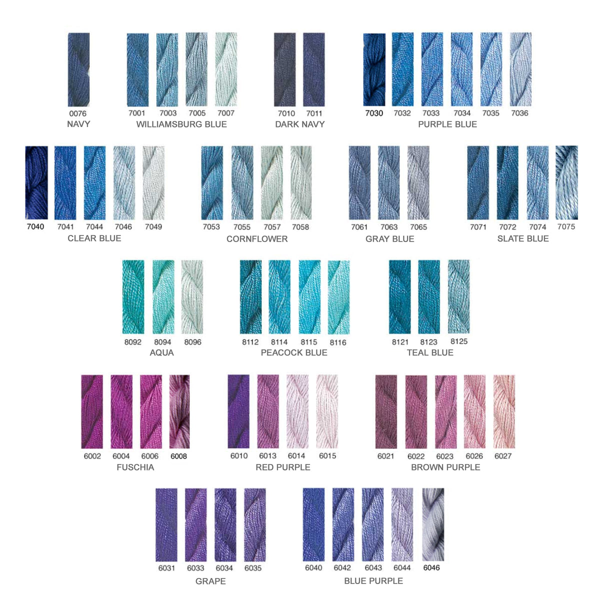 Impressions Thread by Caron ∙ Blues & Purples — Stitching Fox