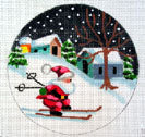 Santa on Skis Ornament