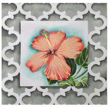 Peach Floral #2 w/Border