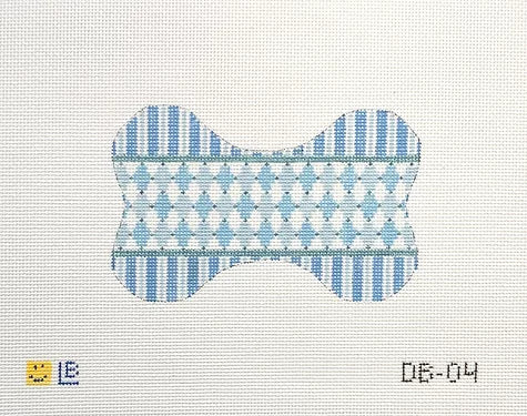 Dog Bone, Harlequin Blue (can personalize)