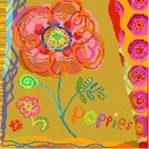 Birds of a Feather Poppies Canvas