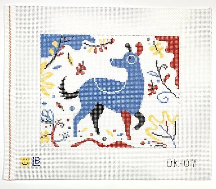 Lauren Bloch Designs Lauren Bloch Designs - (Mostly) Blue Dog, 13m Canvas