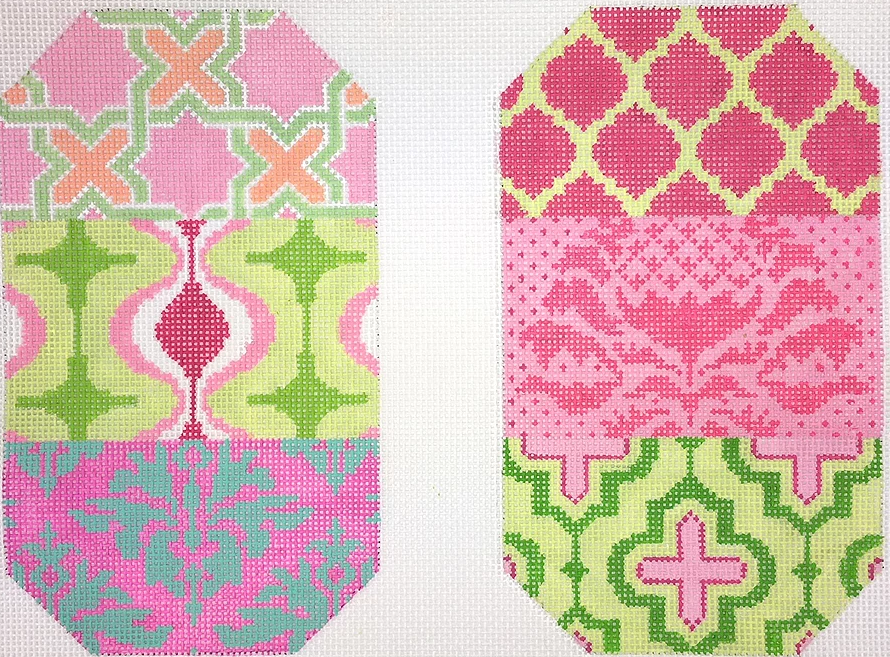 Glasses/ Phone Case – Damask Patchwork – pinks, greens & turquoise (full-size ONLY)