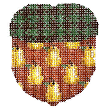 Plaid Cap/Pears Mini AcOrnament