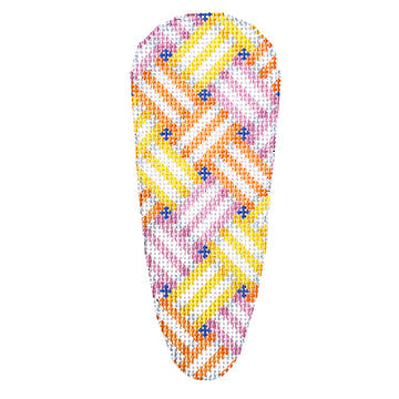 Diagonal Stripe Weave/Pink Carrot