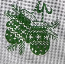 Mittens Ornament Green