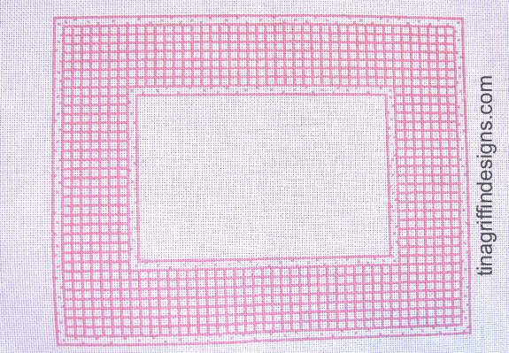 Pink & White Check Frame