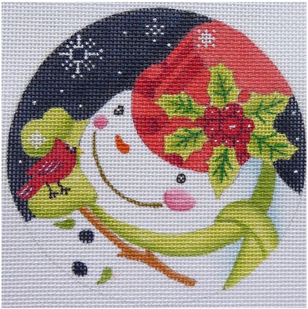 Holly on Hat Snowman