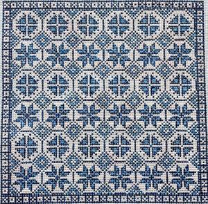 Blue Quilted Geometric