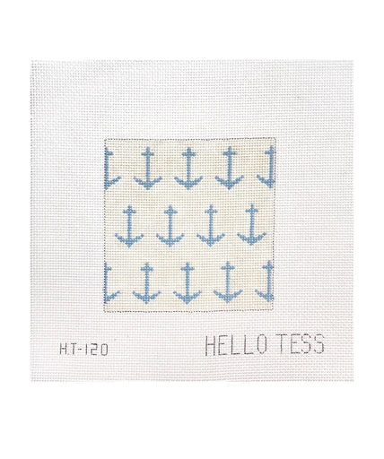 Cream & Blue Anchors