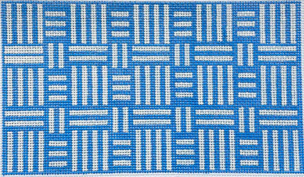 Blue & White Geometric - Clutch