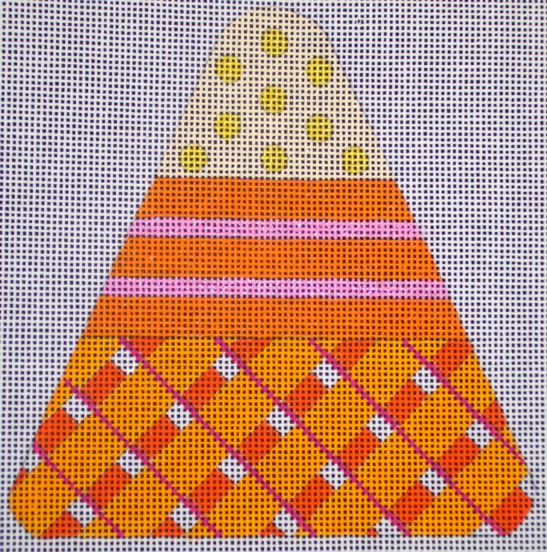 Candy Corn - Orange Plaid