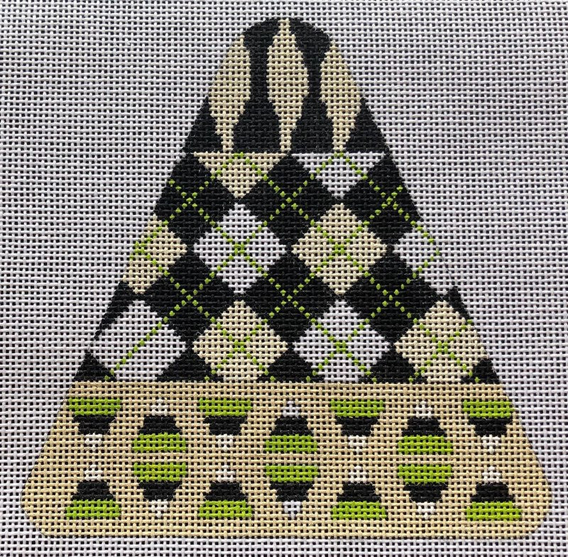 Candy Corn - Argyle B&W
