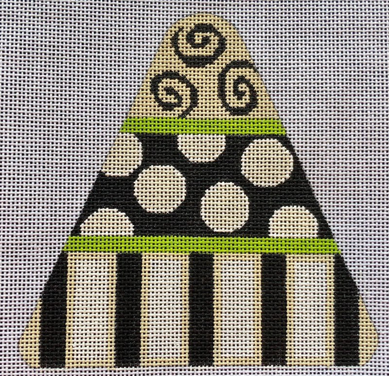 Candy Corn - B&W Dots & Stripes